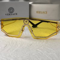 Versace 2023 дамски мъжки слънчеви очила маска 7 цвята черни кафяви прочрачни жълти розови сини , снимка 10 - Слънчеви и диоптрични очила - 40790179
