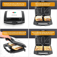 Нова Машина за санвичи, Тостер за сандвичи 750 W, На топ цена, снимка 2 - Тостери - 44720063