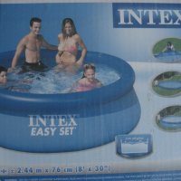 Басейн INTEX Set 244см x76 см + предпазно покривало за него, снимка 2 - Басейни и аксесоари - 40994318