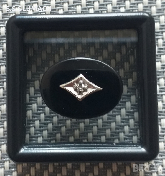 Черен оникс /плочка за мъжки пръстен, снимка 1