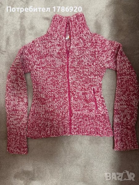 Дебела жилетка Bershka в цикламено и бяло, снимка 1