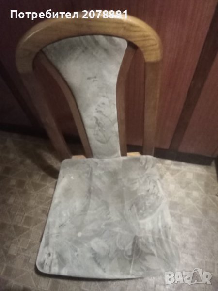 Стилен дървен ретро стол, снимка 1