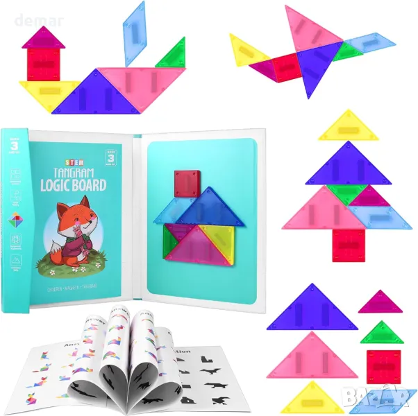 Пъзели LeagoEra - Монтесори образователна играчка за 3-годишна възраст, снимка 1