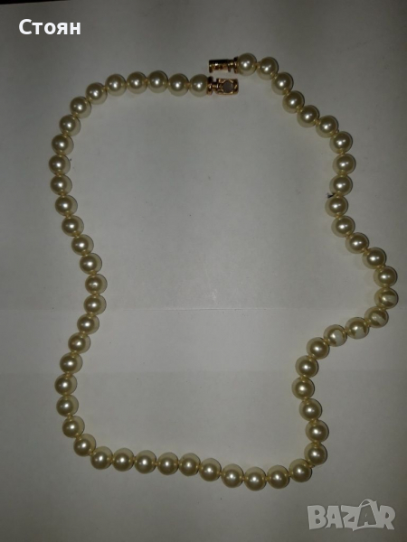 Огърлица перли позлатена закопчалка, снимка 1