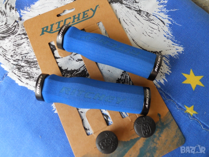 Ръкохватки за велосипед Ritchey WCS. Леки, неопренови, сини, нови., снимка 1