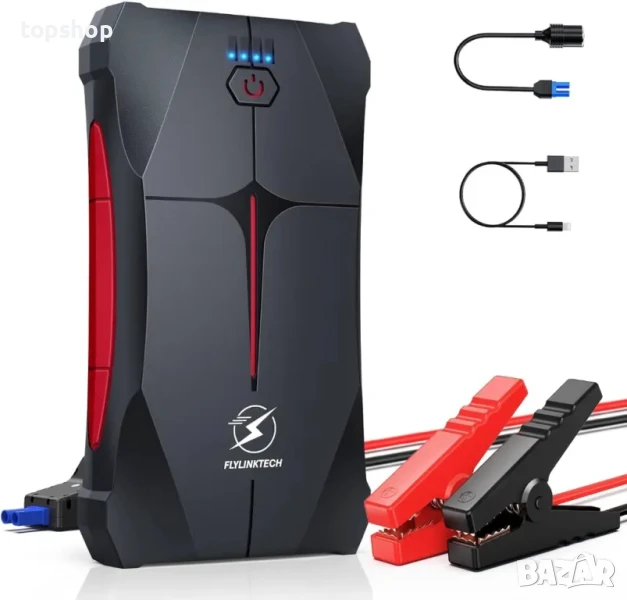 НОВ, ТЕСТВАН  Джъмп стартер / jump starter FLYLINKTECH Стартер за кола 1500A 12V Интелигентен..., снимка 1