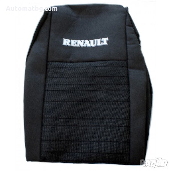  Калъфи за седалки Automat, За камиони Рено, 2 части,Черни , снимка 1