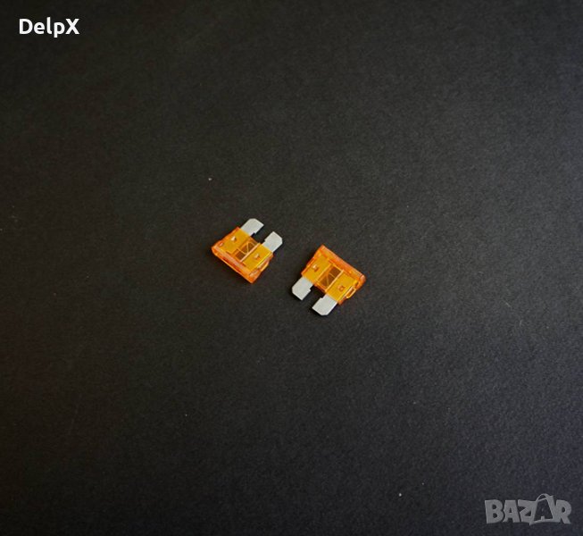 Автомобилен предпазител среден оранжев 14x19mm 5A, снимка 1