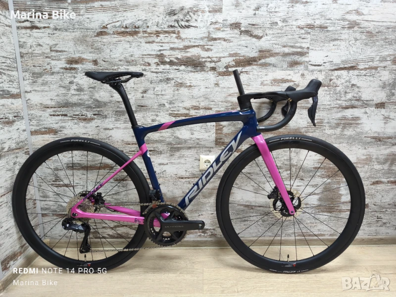 НОВ карбонов шосеен велосипед с гаранция Ridley Fenix Liz SLiC Disc Ultegra Di2 , снимка 1