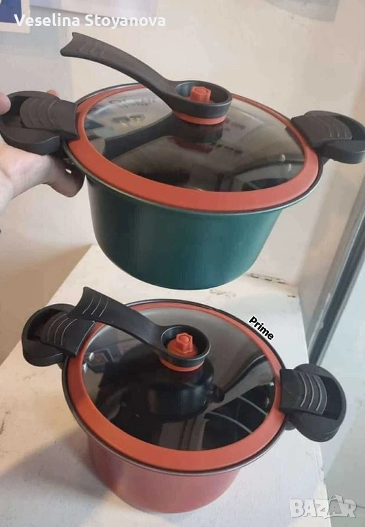 Херметическа тенджера заключващ капак  с незалепващо покритие , снимка 1