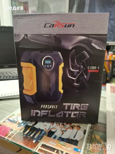 КОМПРЕСОР за гуми с ЦИФРОВ манометър , снимка 1