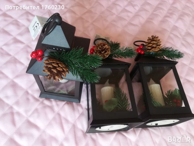 Декоративни фенери с LED свещи на батерии, снимка 1