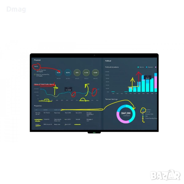 интерактивен дисплей DTEN D7 , 55" 4K Тъчскрийн с вграден компютър i5, снимка 1