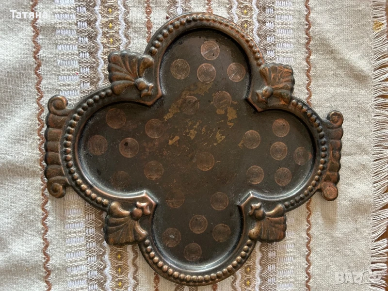 Поднос за 4 чаши кафе или чай,  за интериор, снимка 1