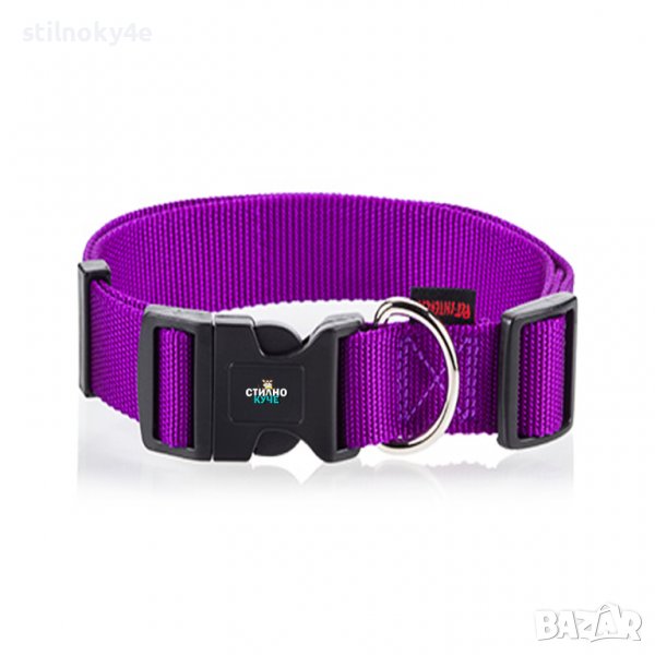 Нашийник за куче в лилав цвят Нашийници за кучета Кучешки нашийник/нашийници , снимка 1