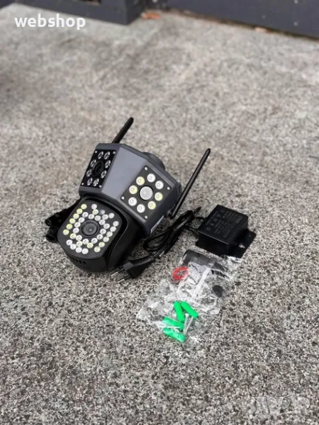 Тройна камера за Видеонаблюдение, работи с WiFi, 9 MPX,Ultra HD, снимка 1