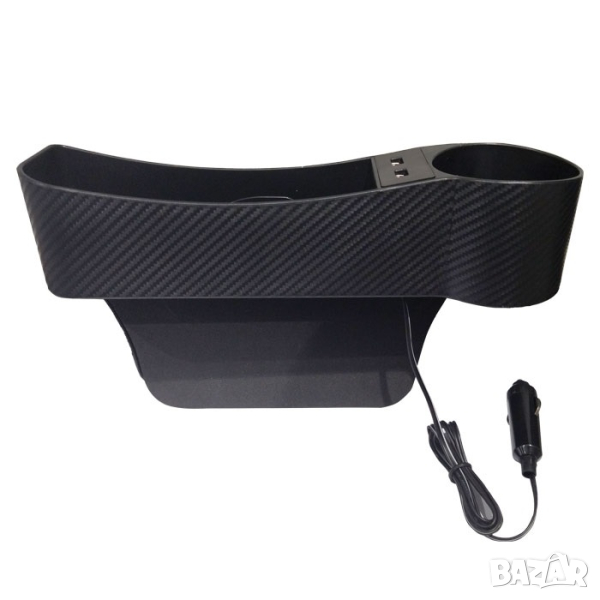 Органайзер стойка за чаша с 2 USB порта, снимка 1