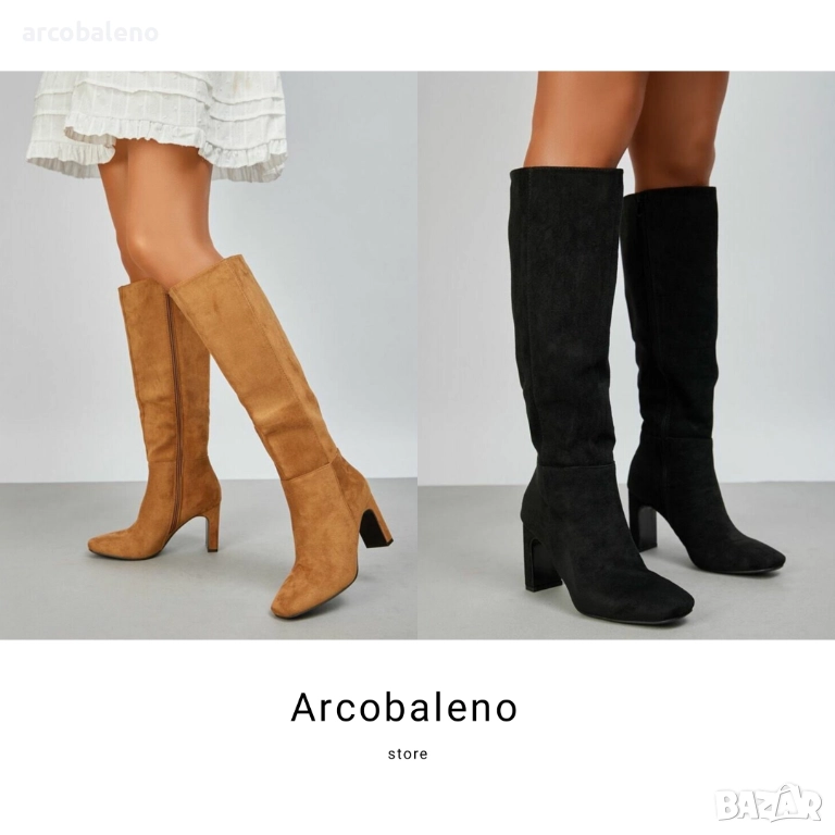 Дамски ботуши на висок ток, 2цвята , снимка 1