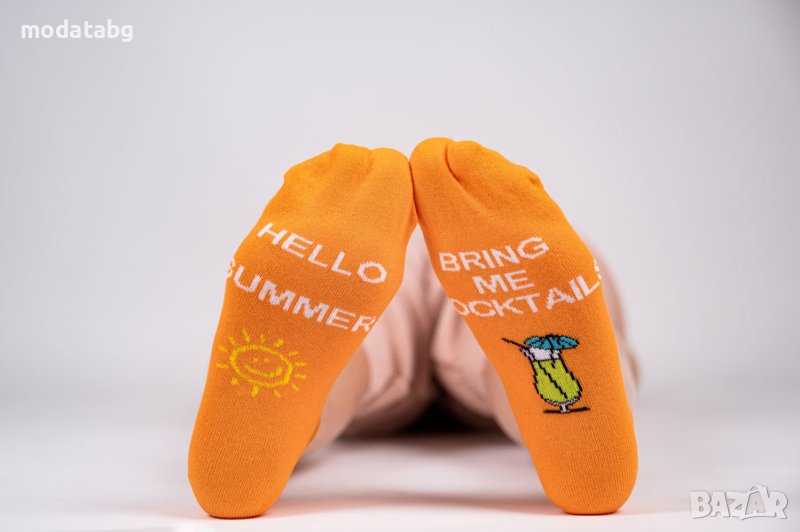 ЧОРАПИ ТЕРЛИК С НАДПИС КОКТЕЙЛИ ДАМСКИ , снимка 1