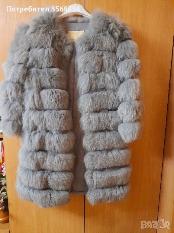 Много леко и топло палто-Сребърна лисица , снимка 1