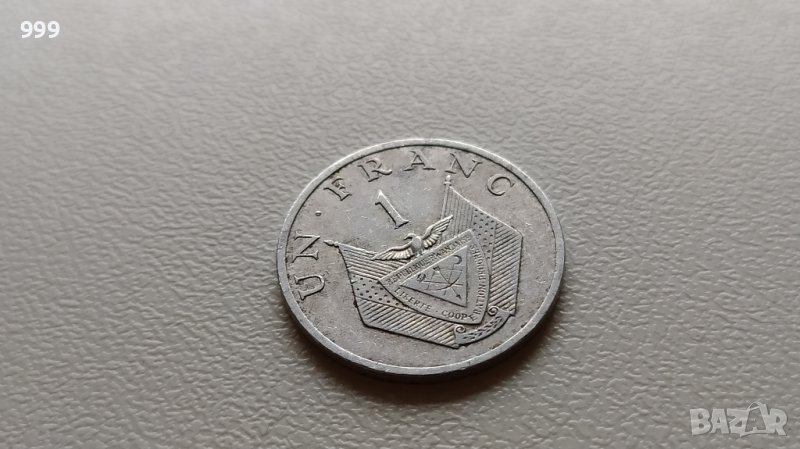 1 франк 1985 Руанда, снимка 1