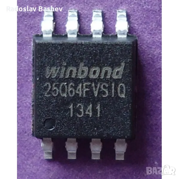 Памет W25Q64FVSIQ 64MBit 8MB Flash SOP-8 IC Чип, снимка 1