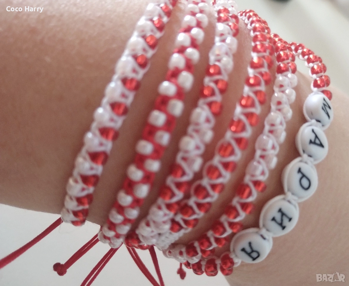 Комплект гривни мартенички,ръчно изработени, снимка 1