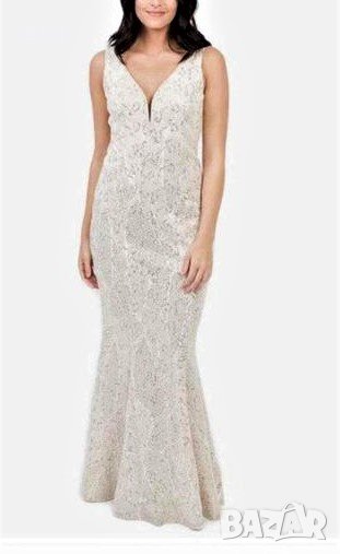 Дълга официална рокля, Макси рокля пайети, Елeгантна дълга рокля, снимка 1