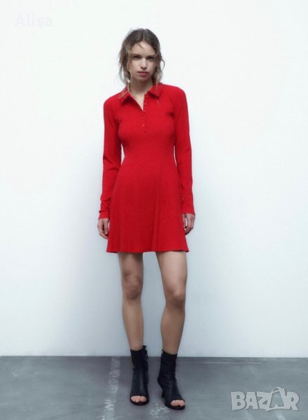 Червена мини рокля на Зара, снимка 1