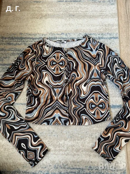 Шарена блуза с копчета, снимка 1