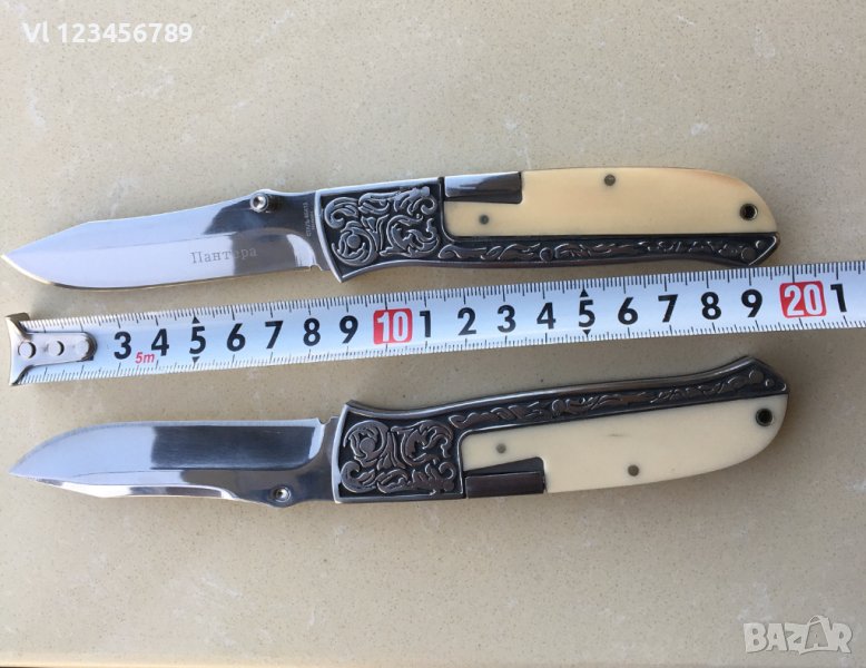 Сгъваем нож "ПАНТЕРА"65Х13 размер 85х195 мм, снимка 1
