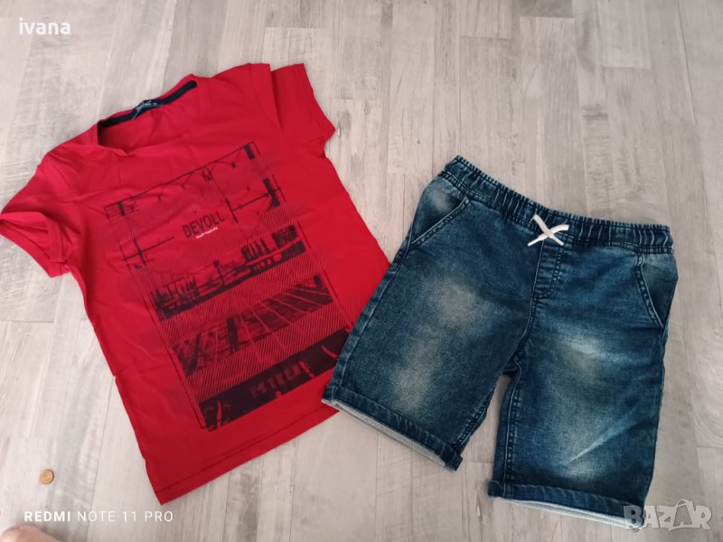 Тениска с дънкени панталонки, снимка 1