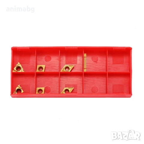 ANIMABG Комплект стругарски ножове 10 мм със сменяеми пластини, 7 броя, снимка 5 - Други инструменти - 50558912