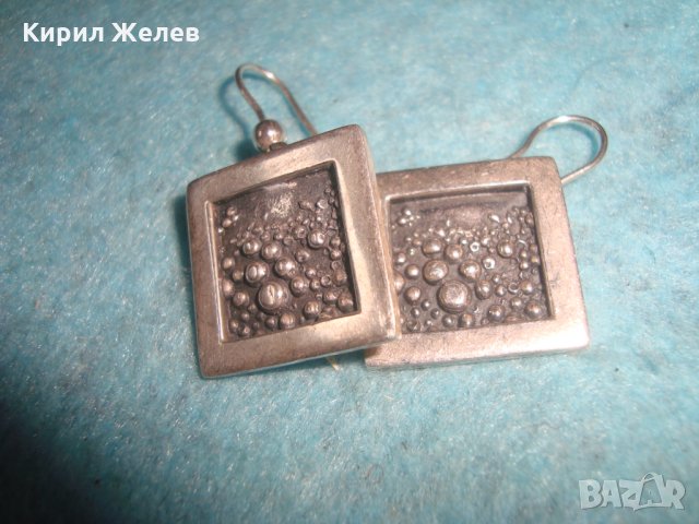 СРЕБЪРНИ АРТ ОБЕЦИ ОКСИДИРАНО КОВАНО СРЕБРО 925 СТАРА РЪЧНА ЮВЕЛИРНА ИЗРАБОТКА 25714, снимка 17 - Обеци - 35783998