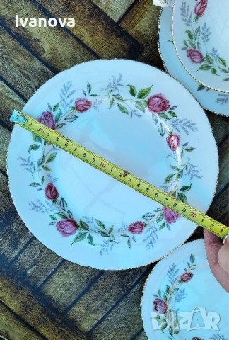 Комплект за чай от английски фин костен порцелан Paragon, снимка 7 - Сервизи - 53251782