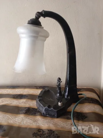 Стара лампа арт деко, снимка 3 - Настолни лампи - 50054734