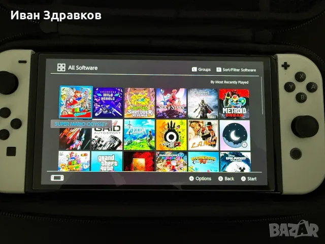 Nintendo Switch OLED с мод, 256Gb SD, пълен комплект, снимка 4 - Nintendo конзоли - 56162613