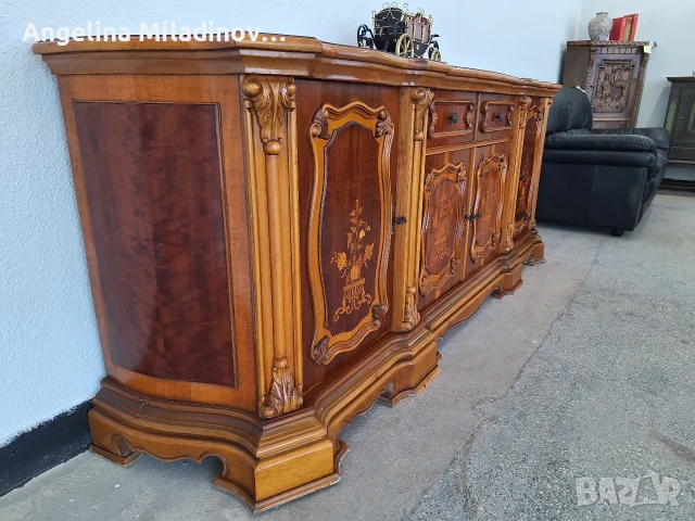 Италиански уникален комод с богата Интарзия , снимка 3 - Шкафове - 55741367