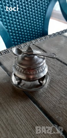 Старинен посребрен малък руски съд за хайвер, снимка 2 - Други ценни предмети - 42160909