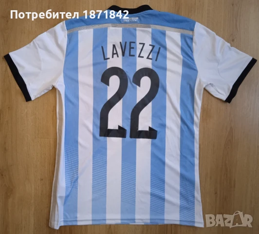 Футболна тениска Argentina/ Lavezzi 22, снимка 5 - Футбол - 50826891