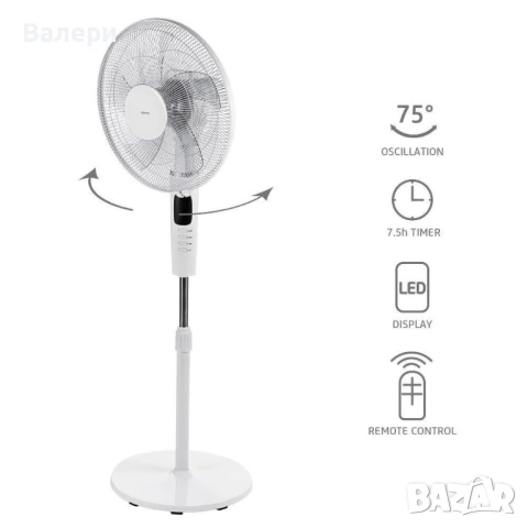 Вентилатор 16'' Diplomat с дист. управление, таймер, снимка 2 - Вентилатори - 53206054