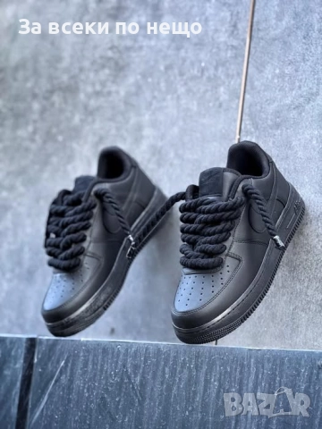 Nike Air Force 1 Дамски Черни Маратонки👟Дамски Спортни Обувки Найк Еър Форс 1 Код P1287