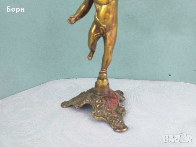 Бронзов свещник, снимка 4 - Статуетки - 34027240