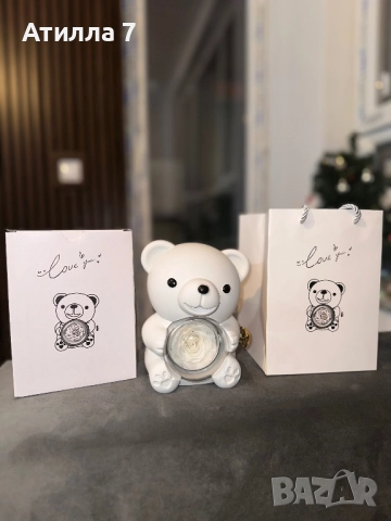 Луксозно Подаръчно Мече с Роза и Колие- Перфектният Романтичен Подарък, снимка 9 - Подаръци за жени - 52711935