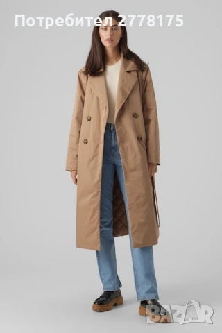 НОВ с етикет Vero Moda дебел тренч с подплата , снимка 4 - Палта, манта - 53170088