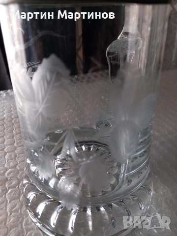 Халба и Ледарка от Син Кобалт, снимка 3 - Чаши - 53618203