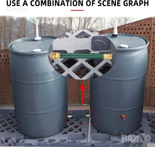 Комплект конектори и кран, месингови водни задници за варели с 2 тръби, снимка 2 - Други - 41573527