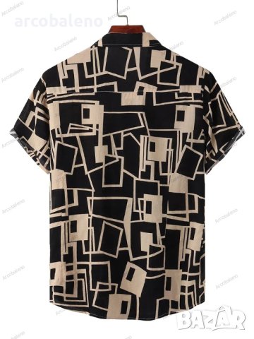 Мъжка памучна ежедневна риза с къс ръкав в плътен цвят, 10цвята , снимка 6 - Ризи - 41211154