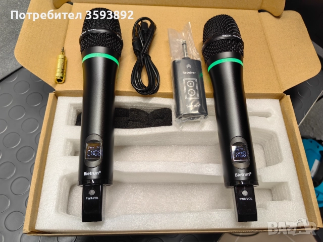 Безжични микрофони.  Bietrun WXM19, снимка 2 - Друга електроника - 51623508