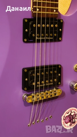 Schecter C-6 Deluxe Satin Purple - ъпгрейдвана, като нова, снимка 3 - Китари - 52446057